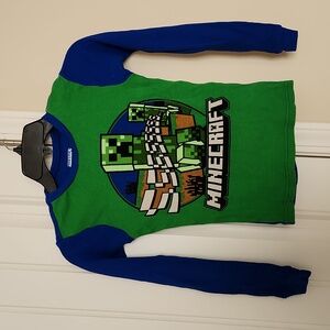Boys Size 12 MINECRAFT Blue/Green 2 Piece Pajama Set